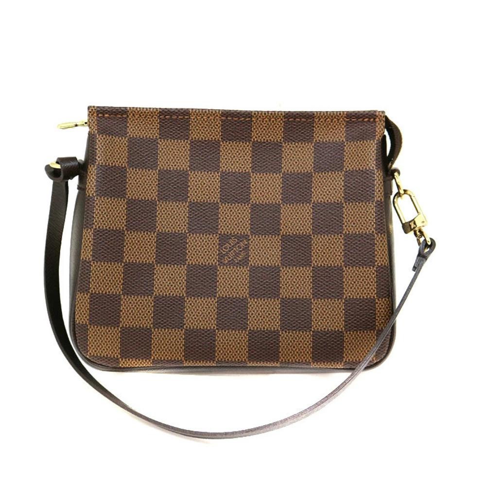 Louis Vuitton Handbag Ebene Damier Brown Makeup Trousse Canvas Brown